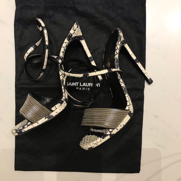 Saint Laurent Shoes - Saint Laurent Snakeskin Sandals